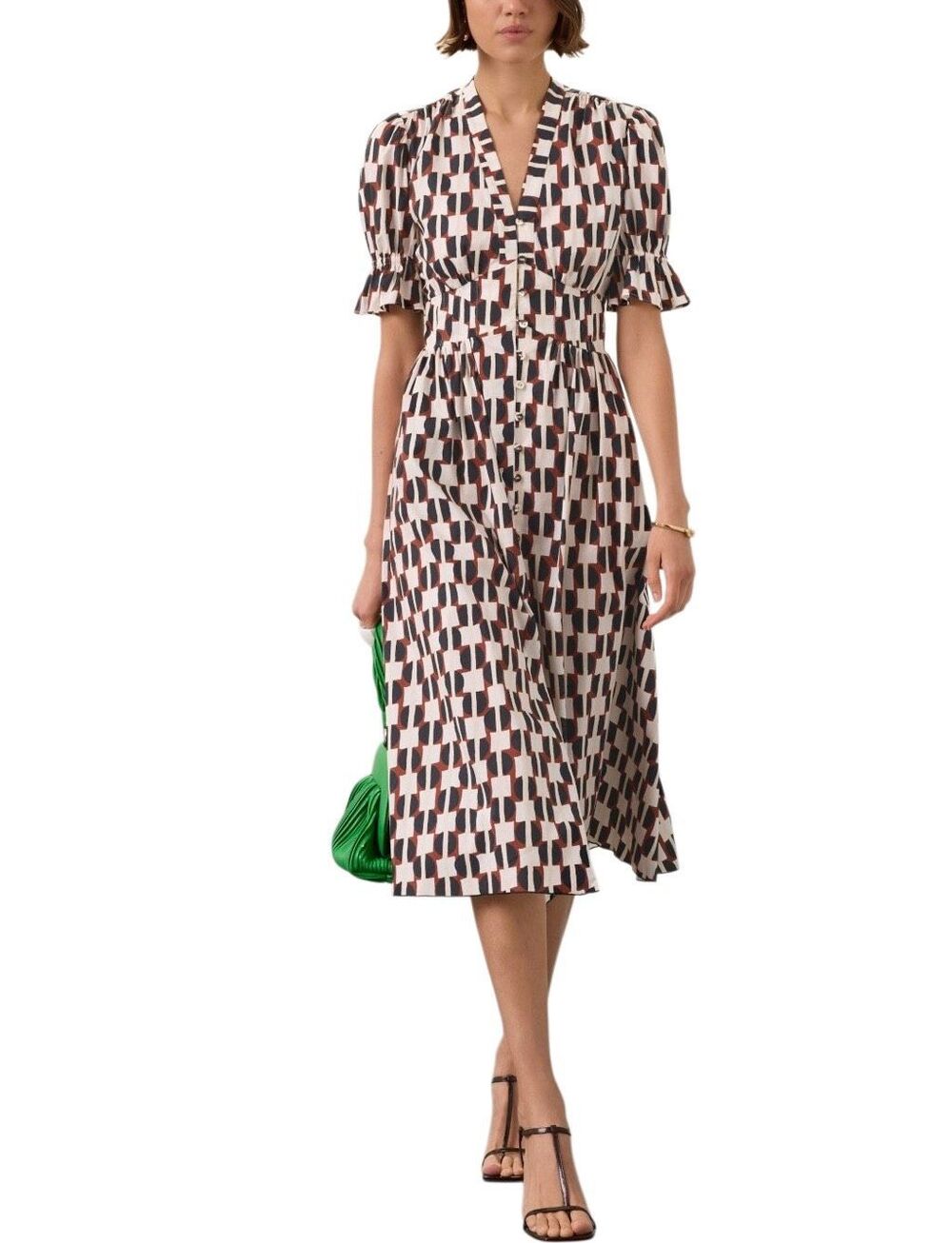 Diane von Furstenberg Erica Midi Dress Sz 16